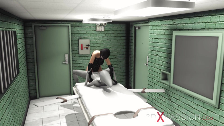 3dxpassion-transgender: 刑務所の女性エイリアンが積ハードによって熱いdickgirl