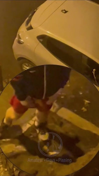 Amateur Boy Caught Peeing in the Street