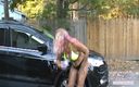 PinkhairblondeDD: Curvă bikini spălătorie auto