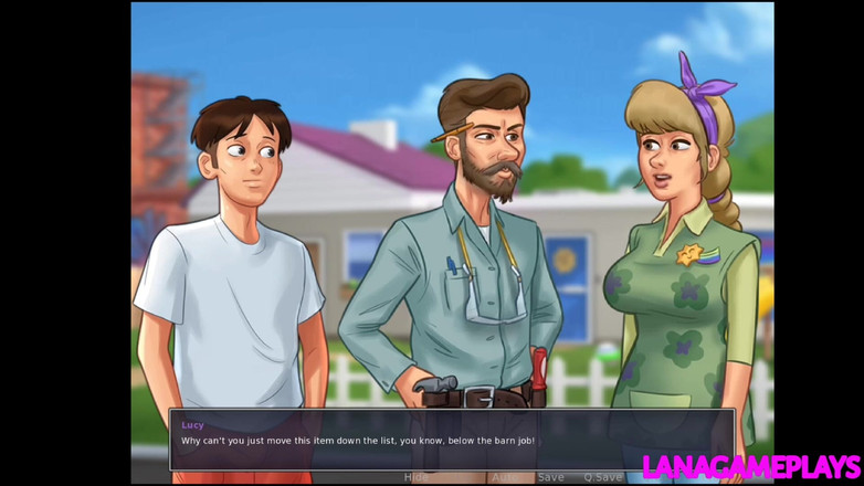 Lana Game plays: Летняя сага No72 - две зрелые милфы с большими сиськами в доме