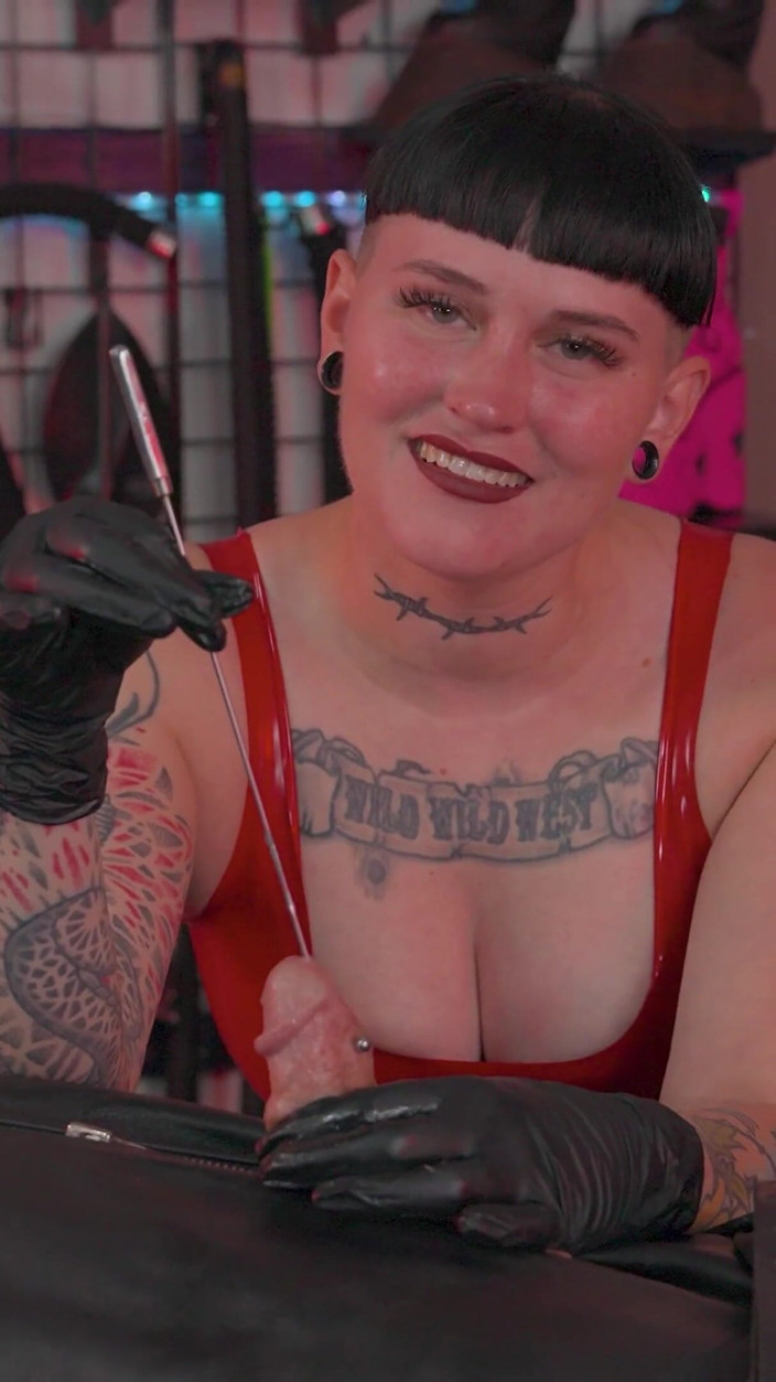 Domina X Films: Bondage Sack Sub Gets Sounded by Ms Nacke
