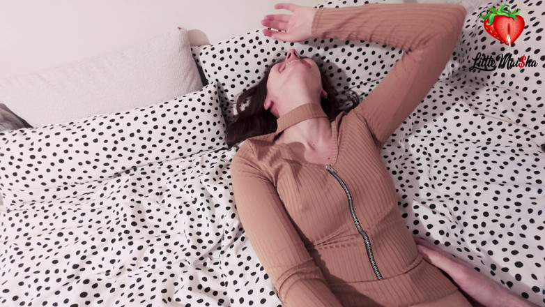 LittleMaisha: Two Orgasms for This Sweet Brunette - Wet Pussy Licking and...