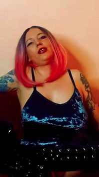 Lady Angela Male Submissive Kneels on the Floor and Licks Black Pvc Thigh High Boots Bot Worship Boot Domination Heels Sucking