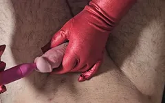 Titreşimli sopayla elle muamele derin masaj büyük boşalma