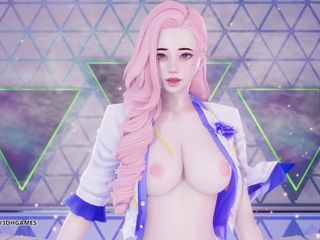 3D-Hentai Games: 이수현 - 외국인 세라핀 섹시한 스트립쇼 리그 오브 레전드 무수정 헨타이 4K