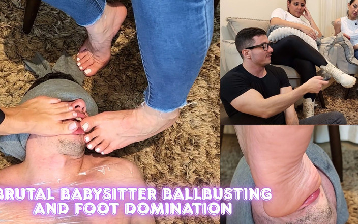 KiffaFeet: Stepson Gets Destroyed by Foot Domination &amp; Ballbusting From Babysitters