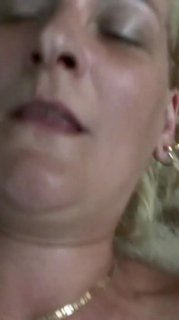 Accidentally known blonde cougar with perfect tits takes me to the woods to jump on my cock with her hairy pussy