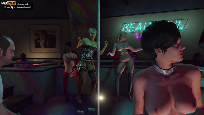 LewdArcade: Gta V Strip Club Nude Mod Game Play [bagian 02] Klub striptis...