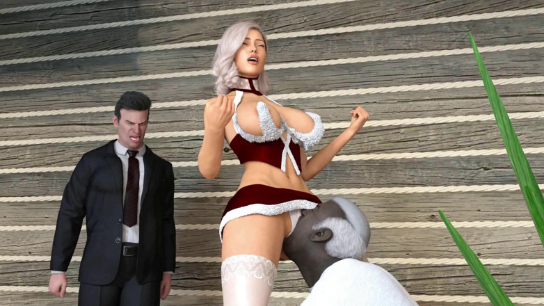 Dirty GamesXxX: Laura Christmas 2025: Cuckold santa Claus beobachtet die sexuellen angelegenheiten seiner...