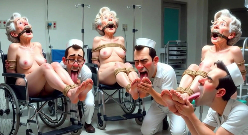 YOUR BEST FANTASY: Pathetic Men Licking Wrinkled Feet of Elderly Women