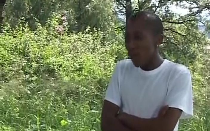 Deutsche XXX Filme: Black BDSM German Subject Used by Two Guys Outdoor