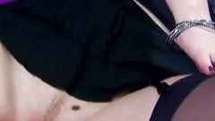 Brunette Allya with natural tits gives Max Cortes anal sex and deep blowjob
