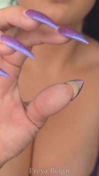 POV Feito para gozar enquanto chupa unhas longas: Fetiche de unha sem gênero conversa suja &trabalho de mão