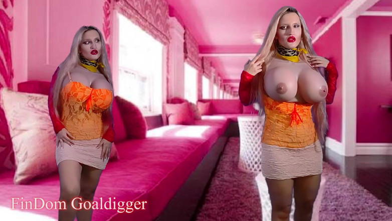 FinDom Goaldigger: Saksi tidak kelihatan permainan komputer JOI