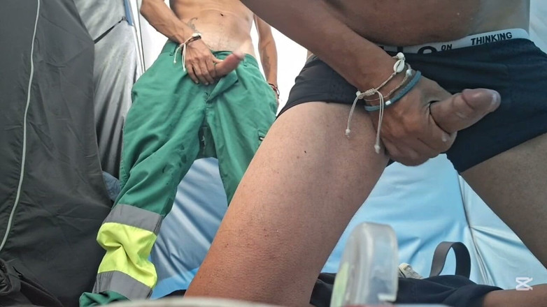 Str8 to gay: The Camp Guard Catches Me at His Break