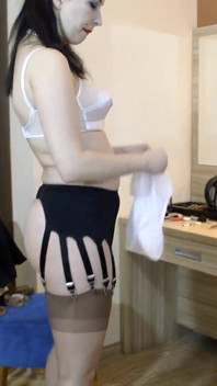 Vintage Lady Teasing in Brown Nylons Part 2 HD