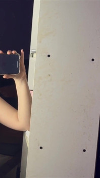 POV: 5 Months Pregnant, Masturbating in Front of the Mirror, Licking Her Hairy Pussy