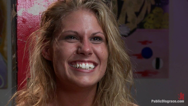 Public Disgrace by Kink: Tetona rubia pornstar follada por el culo en un bar