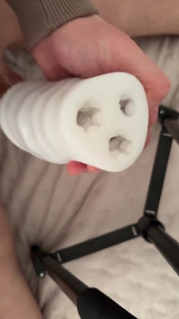 Big Dick Destroys Fleshlight & Fills It with Cum