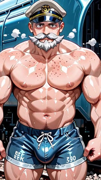 Ai Handsome Men with Nice Muscular Bodies Non-nude Teasing