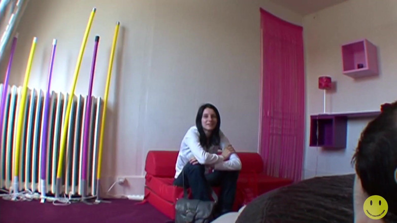 French Amateur Porn: A pretty teen fucks two guys while Pauline Cooper watches...