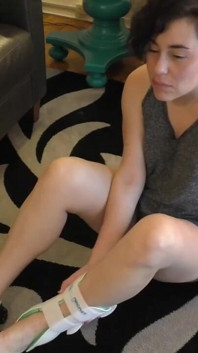 Limping around in my air cast & the distressing distress of my sprained ankle