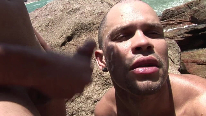 My first time with a boy: Straight boy fucked bareback in the beach
