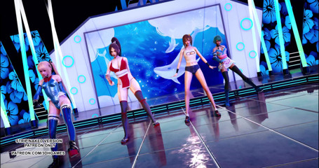 3D-Hentai Games: Lalal hot dance DOA Mai Shiranui Marie Rose Misaki Tamaki