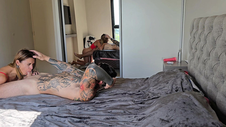 Young big apple: Amatérský pár má ráno sex. Dvojité proniknutí