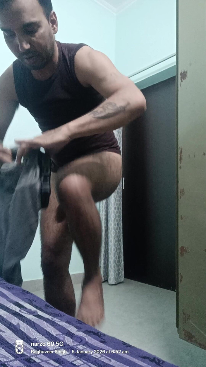 Rajasthani-old-lover: Indian Desi Man Ciesz się ojczymem i policjantem Uncel ojczymem...