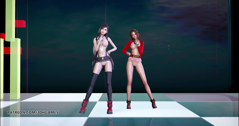 3D-Hentai Games: Berry good - Mellow mellow, Tifa Lockhart Aerith, danza nuda final...