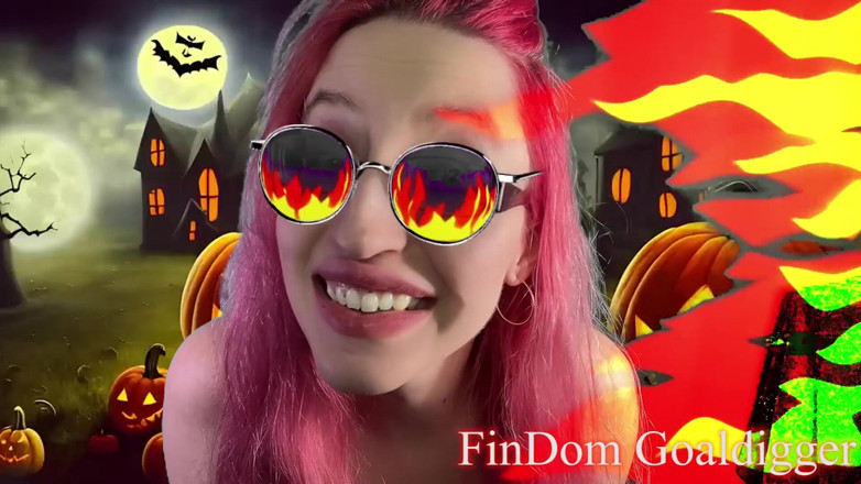 FinDom Goaldigger: Cadılar bayramına dönüşen yaraklı kadın kılıklı kadın
