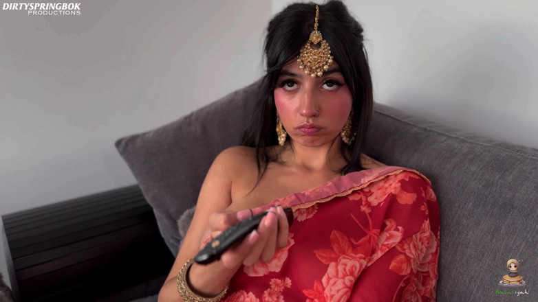 Aaliyah Yasin: Bhabi Aaliyah Yasin Pociera swoją cipkę przez Jej Dupatta
