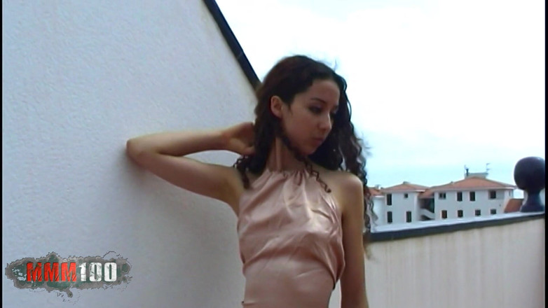 MMM100: Safia the Beautiful Skinny Arab Teen Safia in Leggings on...