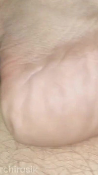 The Femboy Bitch Pestered the Stepfather at Night in Bed and Got Fucked Without a Condom Until He Came.