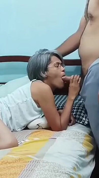 Blowjobs and Cum in Mouth with My Stepson Vol. 1. Every Time My Cuckold Husband Works.