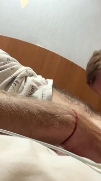 Suck Each Other with Stepdad and Cum in Mouth in Hotel