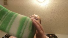 The Sitter Scrubs Your Cock with Her New Sponge