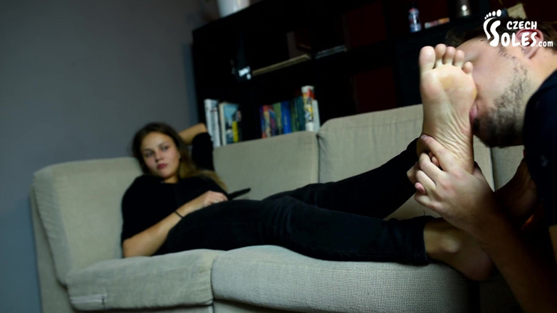 Czech Soles - foot fetish content: Worshiping ignorant mean wife's feet