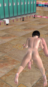 Animované 3D shemale porno - krásná Shemale Fisting Nádherná ženská kundička v šatně