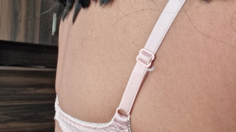 Only bras: Super sexy cetim rosa e sutiã de renda