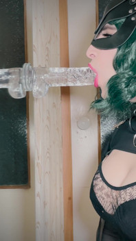 Hot Sissy Slut with Big Boobs Makes Blowjob