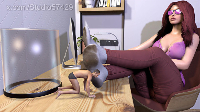 Studio 57429: 被困在巨人的鞋子里，袜子崇拜，践踏