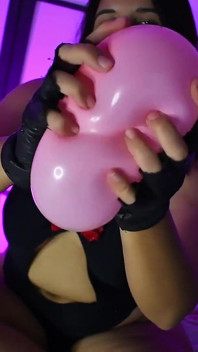 Squish i palec pieprzą niedopompowane balony - bunny Looner