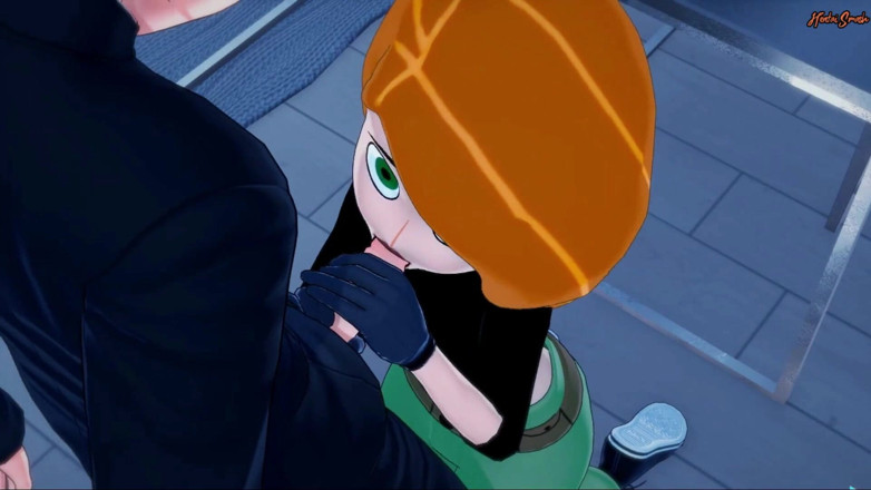 Hentai Smash: คิม พอสซิเบิล ดูดควยก่อนโดนเย็ดบนโต๊ะ