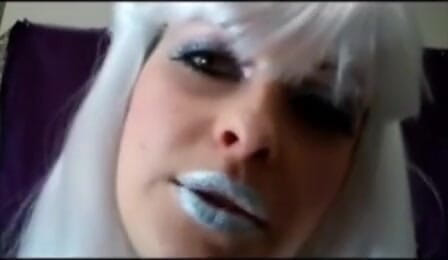 Solo Austria: Humiliation dirty talking with the colored hair skank