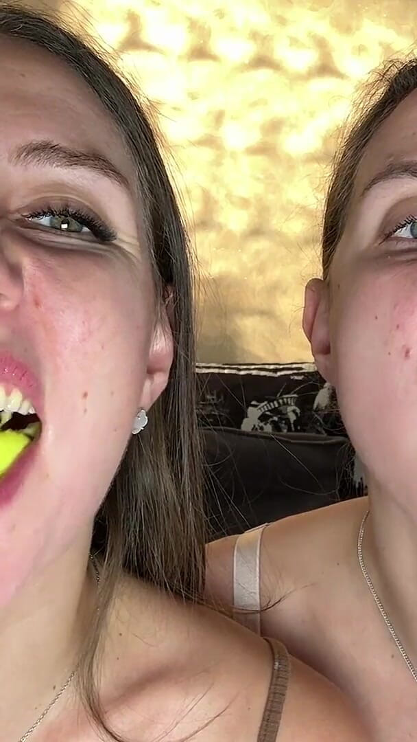 Hottie goddess: Raw Chew Bite Swallow Tease POV