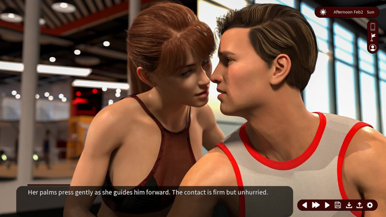 Dirty GamesXxX: Whispers of Desire: sesiunea de antrenament pentru soția sexy în sala...