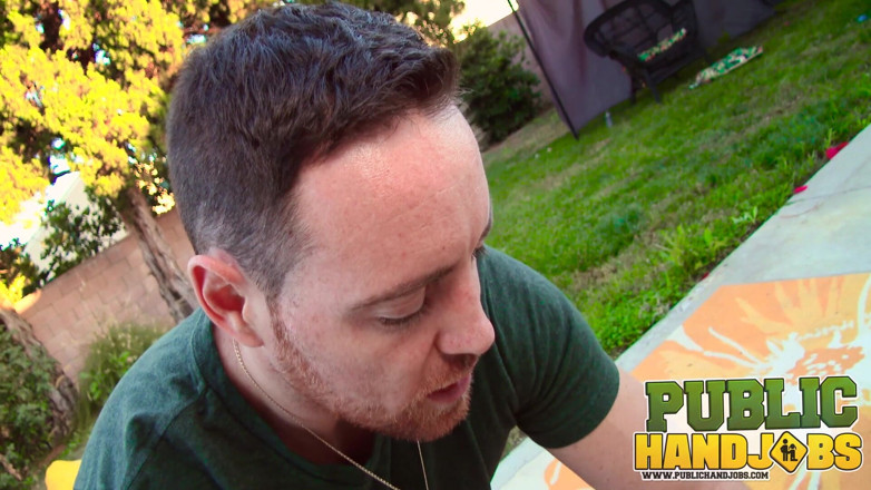 Public Handjobs: Handjobs Mandy Muse Jerks Pool Boy in the Backyard