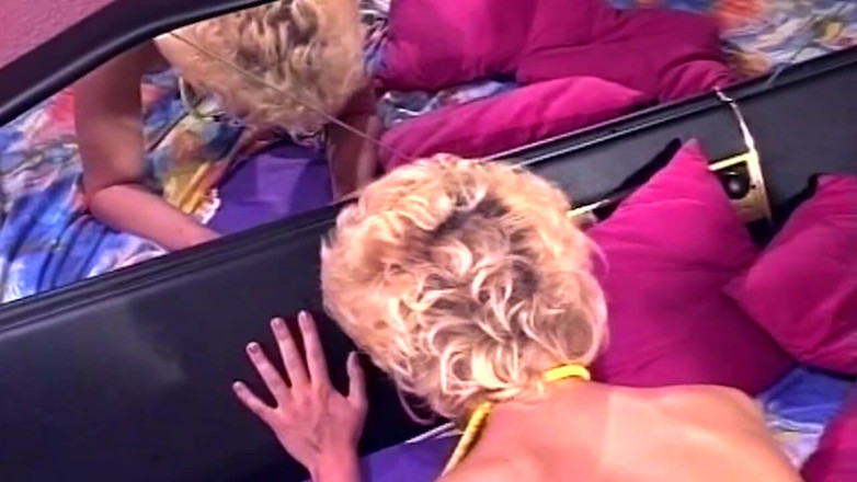 TRASHPORN: Mature Blonde Babe Double Stuffed with Dildo and Throbbing Cock